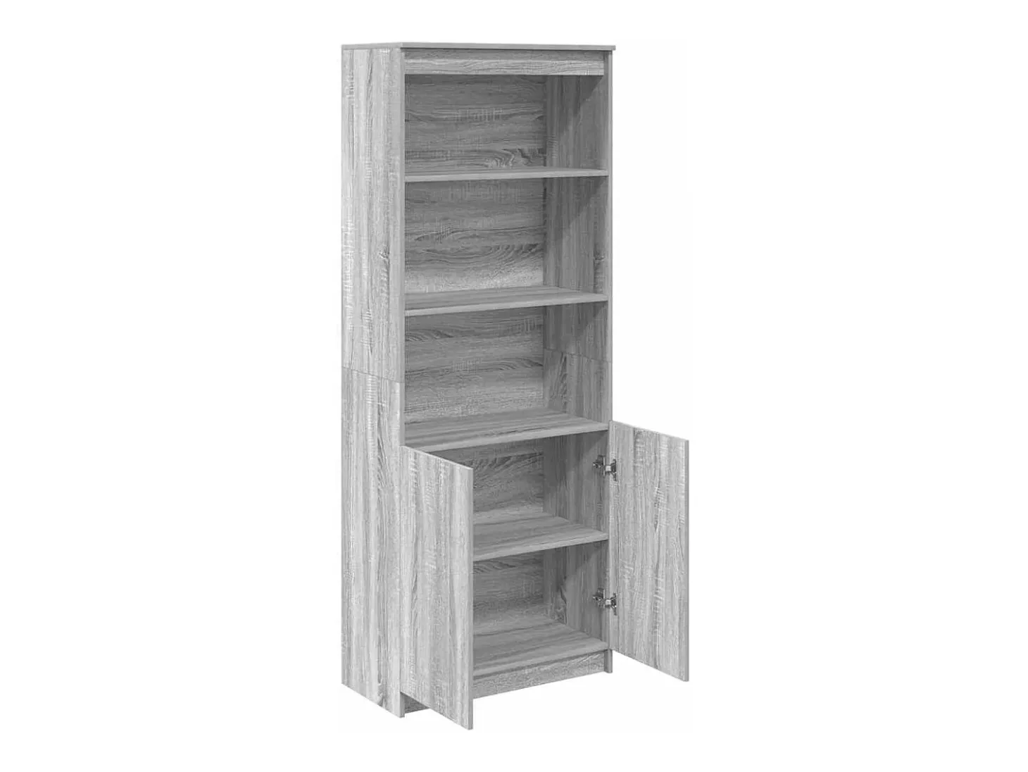 Aparador alto madera de ingeniería gris Sonoma 70x35x180 cm