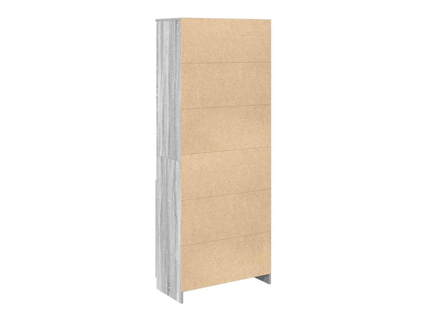 Aparador alto madera de ingeniería gris Sonoma 70x35x180 cm