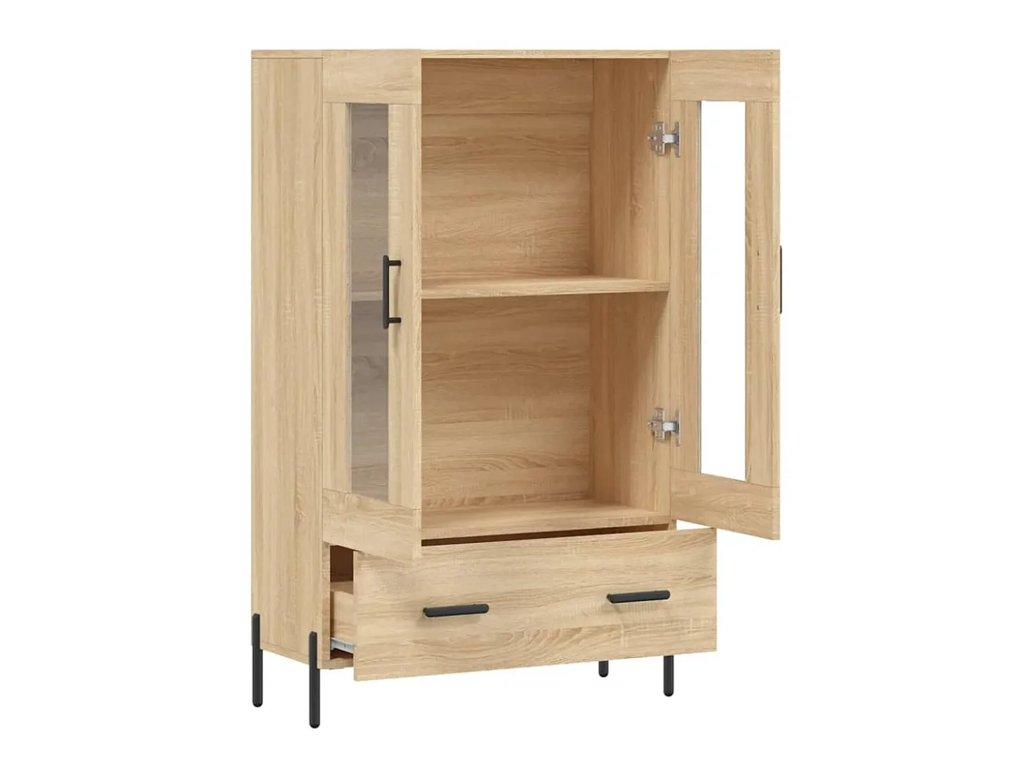 Aparador alto madera de ingeniería roble Sonoma 69,5x31x115 cm ES18338