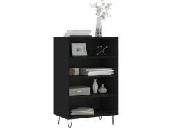 Aparador alto madera de ingeniería negro 57x35x90 cm ES56305