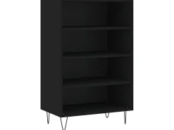 Aparador alto madera de ingeniería negro 57x35x90 cm ES56305