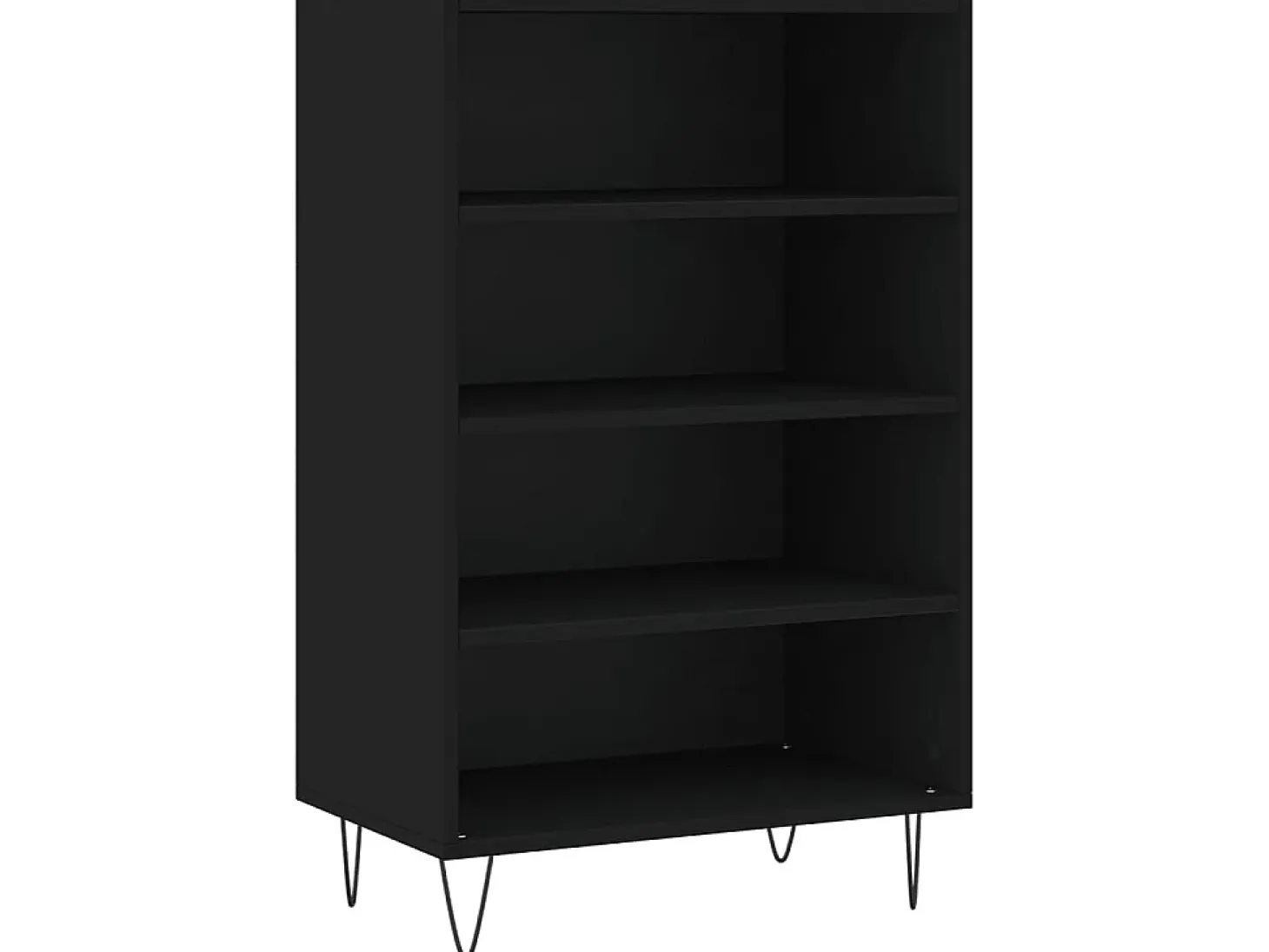 Aparador alto madera de ingeniería negro 57x35x90 cm ES56305