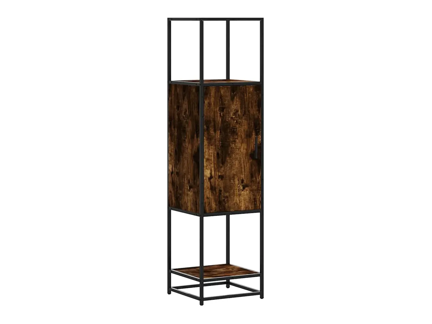 Aparador alto madera de ingeniería y metal 35,5x35x139 cm