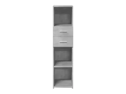 Aparador alto madera de ingeniería gris hormigón 30x42,5x124 cm
