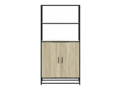 Aparador alto madera de ingeniería y metal Sonoma 68x35x139 cm