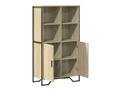 Aparador alto madera ingeniería roble Sonoma 79,5x35,5x137,5 cm