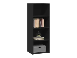 Aparador alto madera ingeniería negro 45x41x124 cm