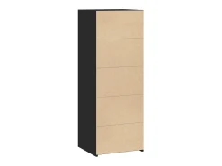Aparador alto madera ingeniería negro 45x41x124 cm