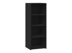 Aparador alto madera ingeniería negro 45x41x124 cm