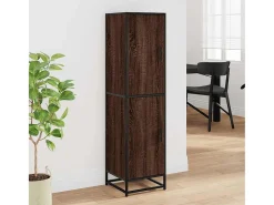 Aparador alto madera ingeniería marrón roble 35,5x35x139cm