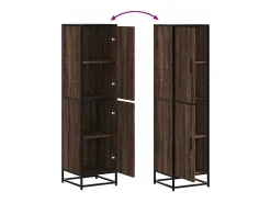 Aparador alto madera ingeniería marrón roble 35,5x35x139cm
