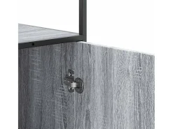 Aparador alto madera ingeniería metal gris sonoma 35,5x35x13 cm