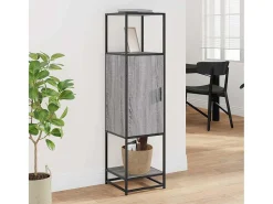 Aparador alto madera ingeniería metal gris sonoma 35,5x35x13 cm