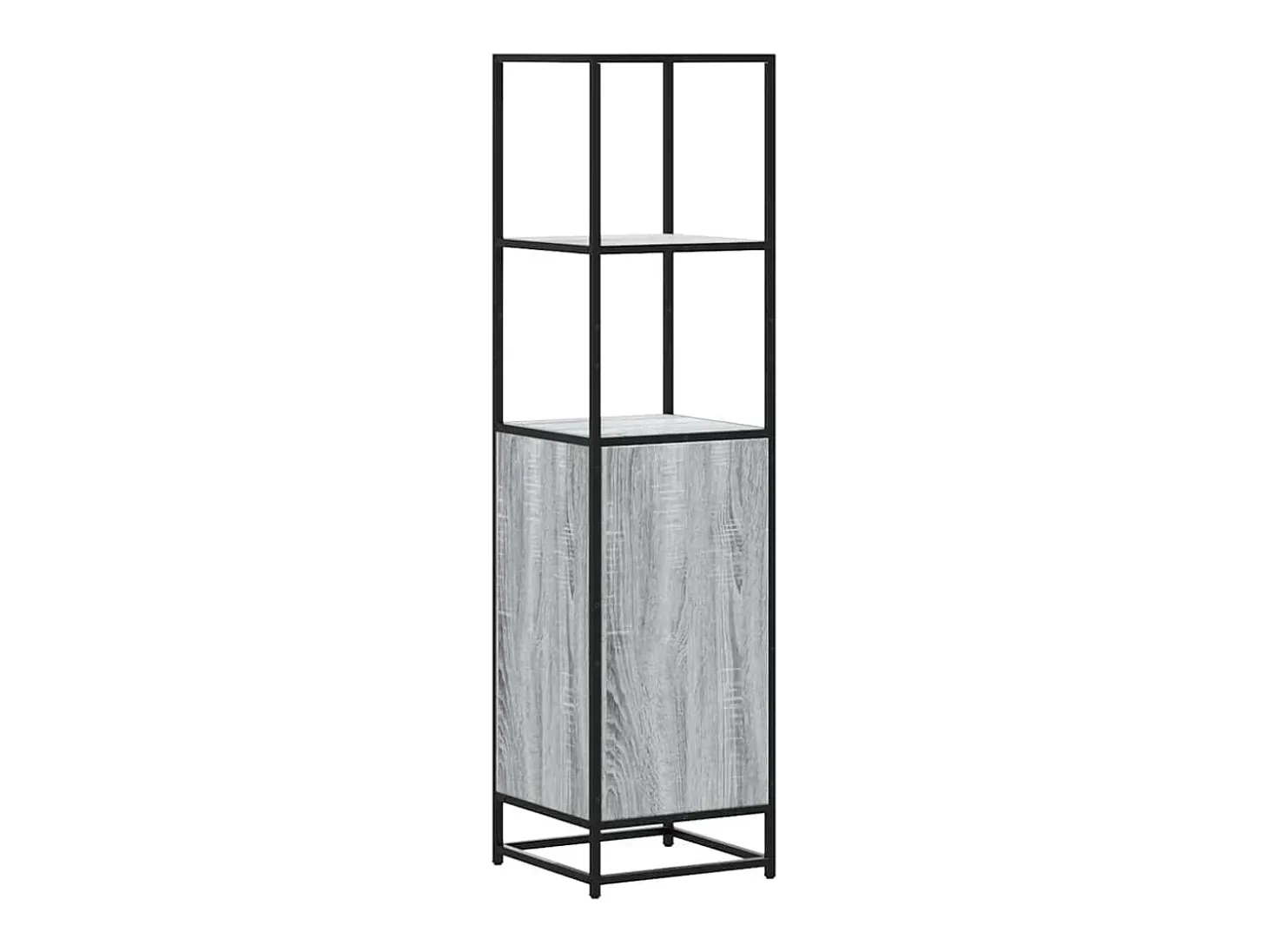 Aparador alto madera ingeniería metal gris sonoma 35,5x35x13 cm