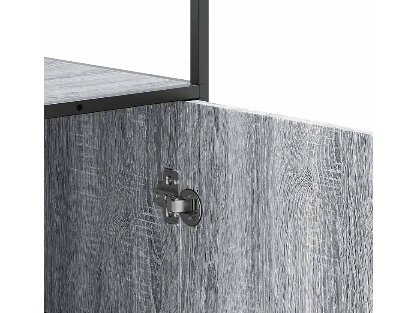 Aparador alto madera ingeniería metal gris sonoma 35,5x35x13 cm