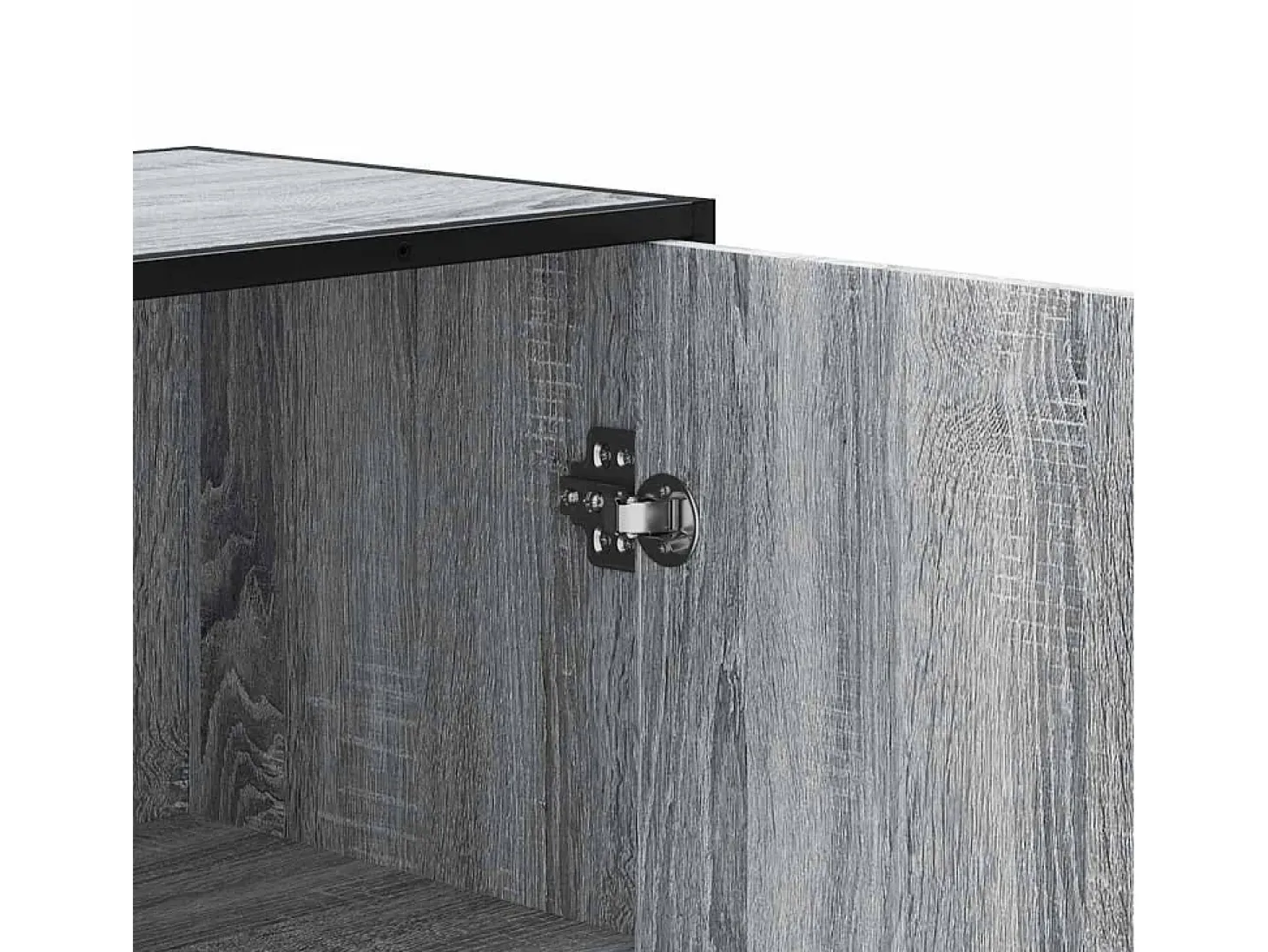 Aparador alto madera ingeniería metal gris sonoma 35,5x35x13 cm