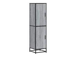 Aparador alto madera ingeniería metal gris sonoma 35,5x35x13 cm