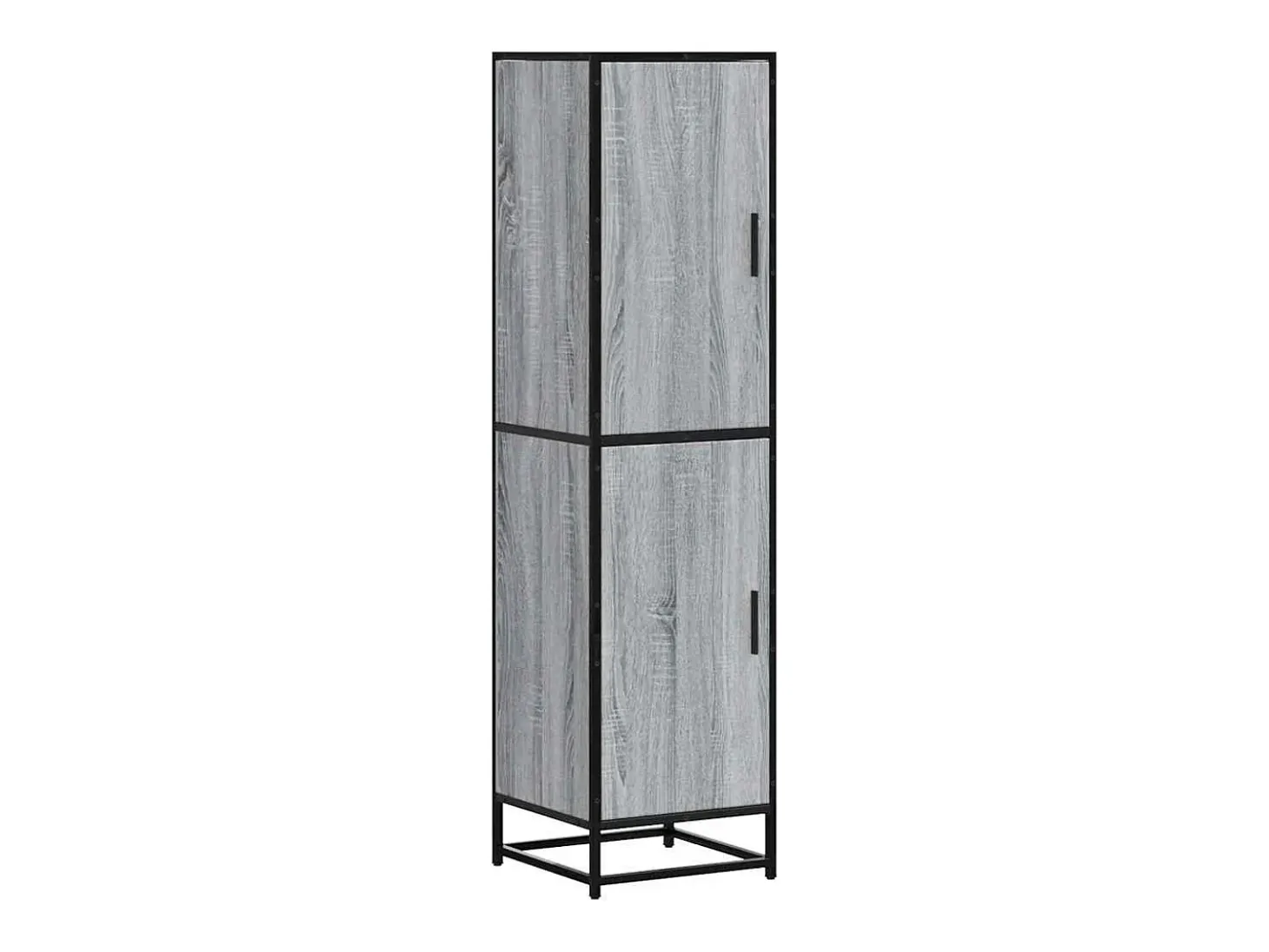 Aparador alto madera ingeniería metal gris sonoma 35,5x35x13 cm