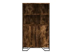Aparador alto madera ingeniería roble ahumado 79,5x35,5x137,5cm
