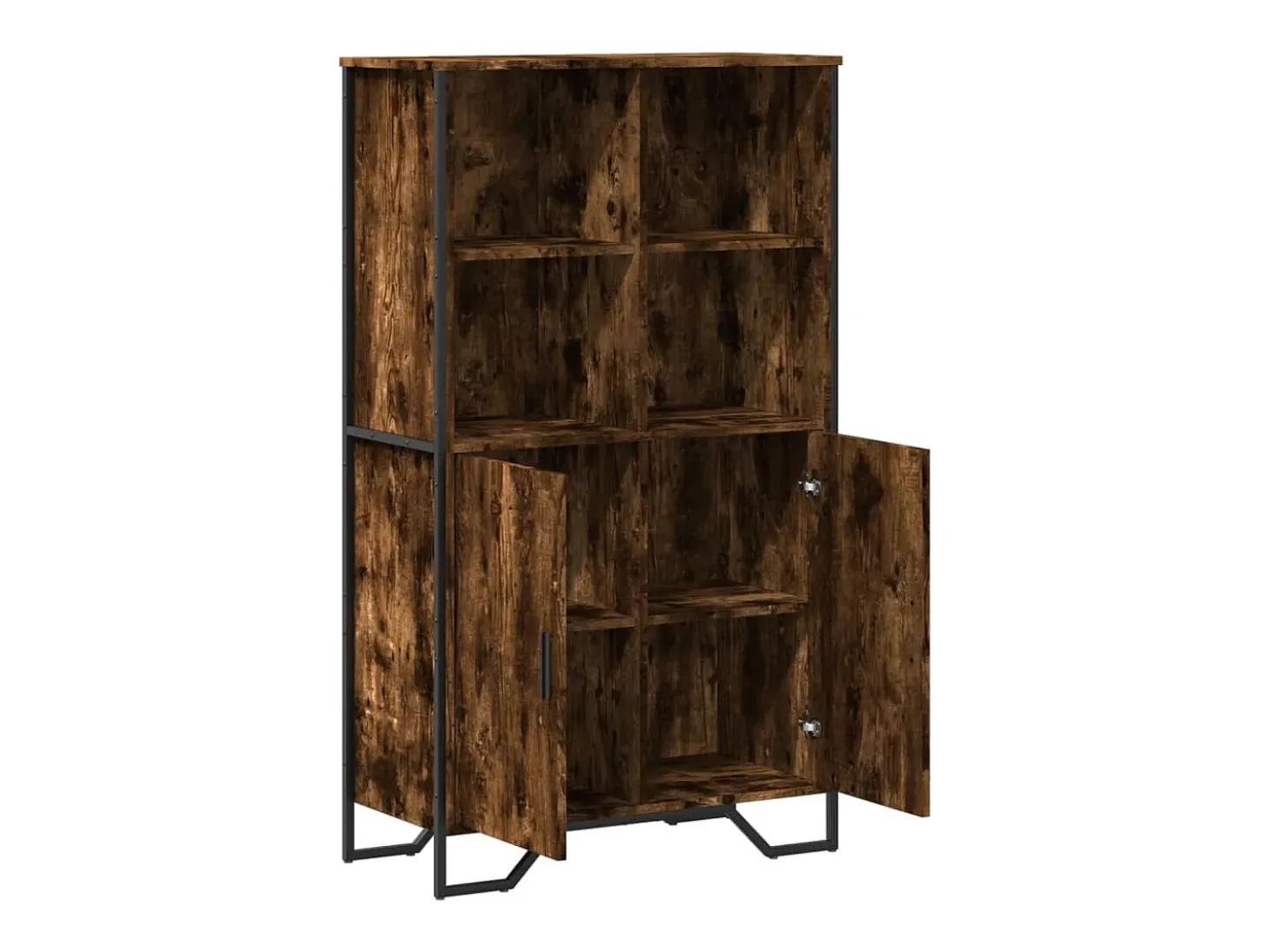 Aparador alto madera ingeniería roble ahumado 79,5x35,5x137,5cm