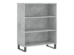 Aparador alto madera ingeniería gris hormigón 69,5x32,5x180 cm ES37527