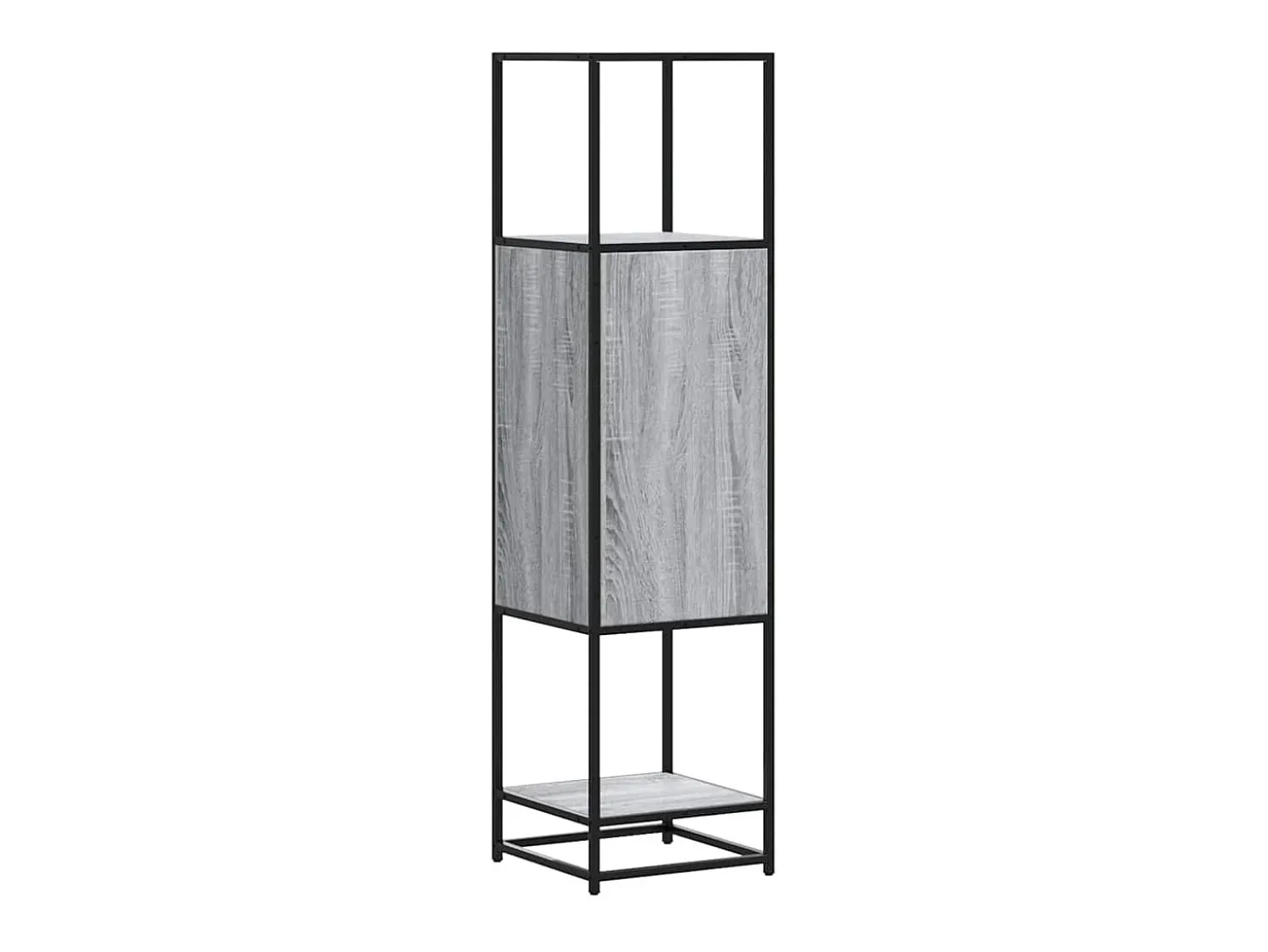 Aparador alto madera ingeniería metal gris sonoma 35,5x35x13 cm