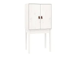 Aparador alto madera maciza de pino blanco 60x40x120 cm ES90622
