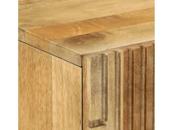 Aparador alto madera maciza de mango marrón 60x33x100 cm
