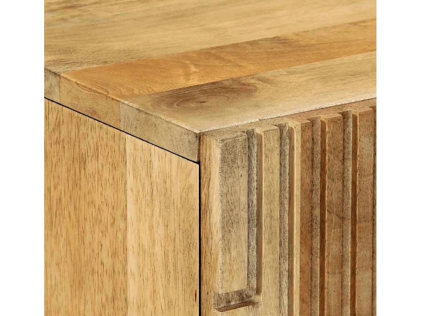 Aparador alto madera maciza de mango marrón 60x33x100 cm