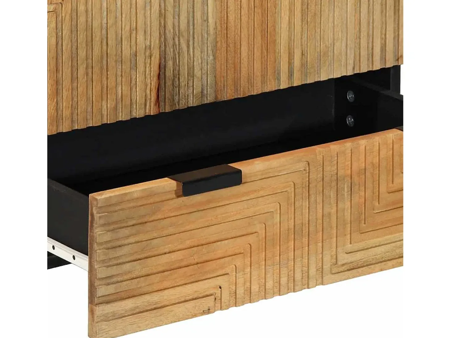 Aparador alto madera maciza de mango marrón 60x33x100 cm