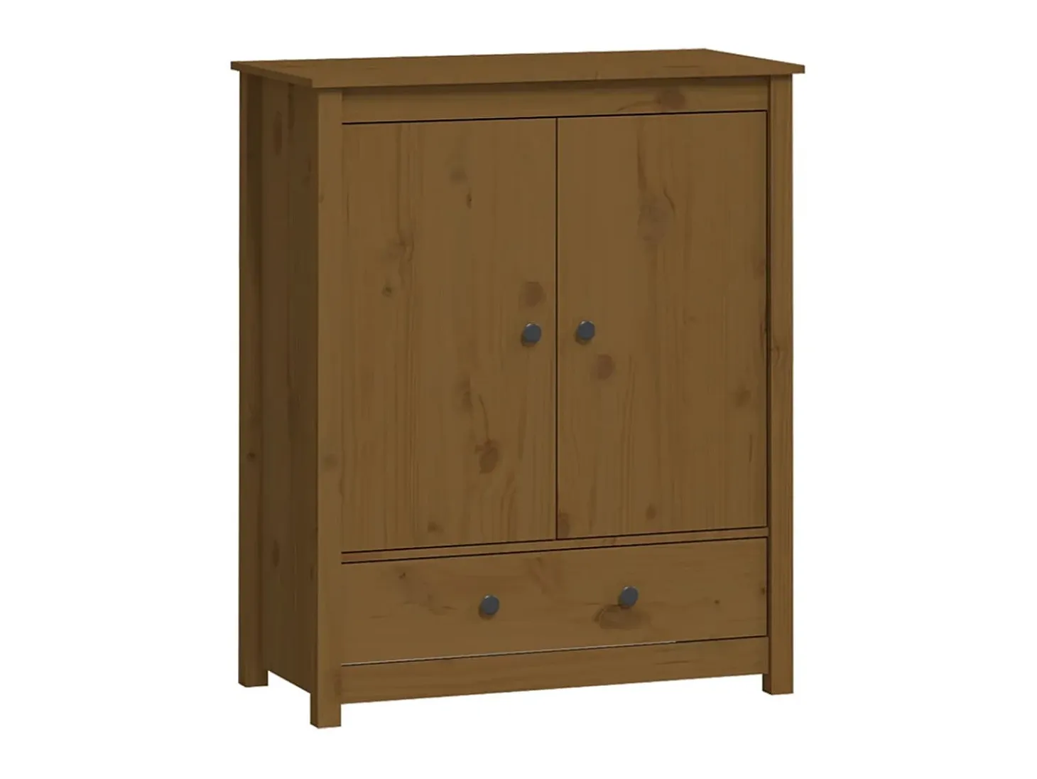 Aparador alto madera maciza de pino marrón miel 83x41,5x100 cm ES14026