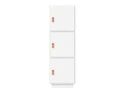 Aparador alto madera maciza de pino blanco 34x40x108,5 cm