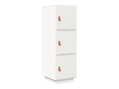 Aparador alto madera maciza de pino blanco 34x40x108,5 cm