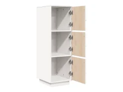 Aparador alto madera maciza de pino blanco 34x40x108,5 cm
