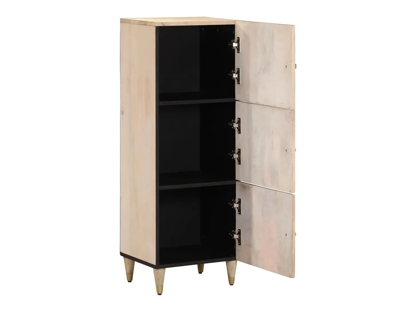 Aparador alto madera maciza de mango 40x33x110 cm