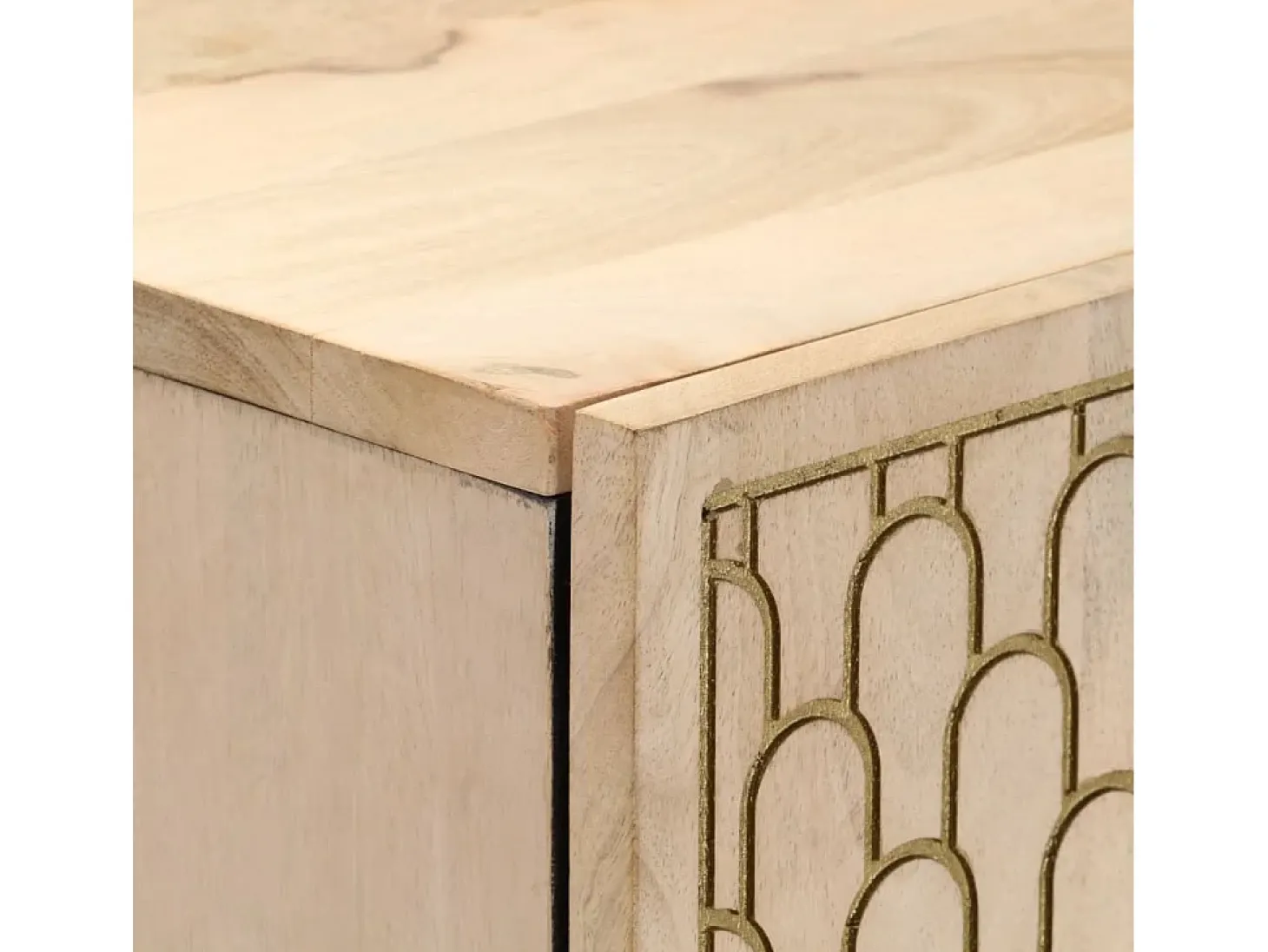 Aparador alto madera maciza de mango 40x33x110 cm