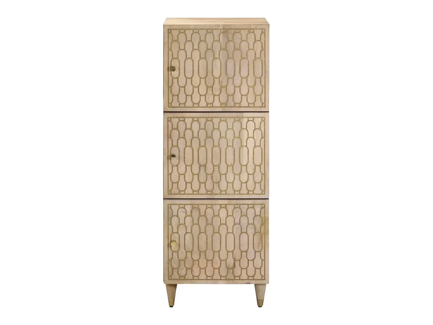 Aparador alto madera maciza de mango 40x33x110 cm