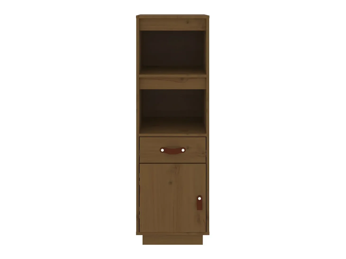 Aparador alto madera maciza de pino marrón miel 34x40x108,5 cm ES27815