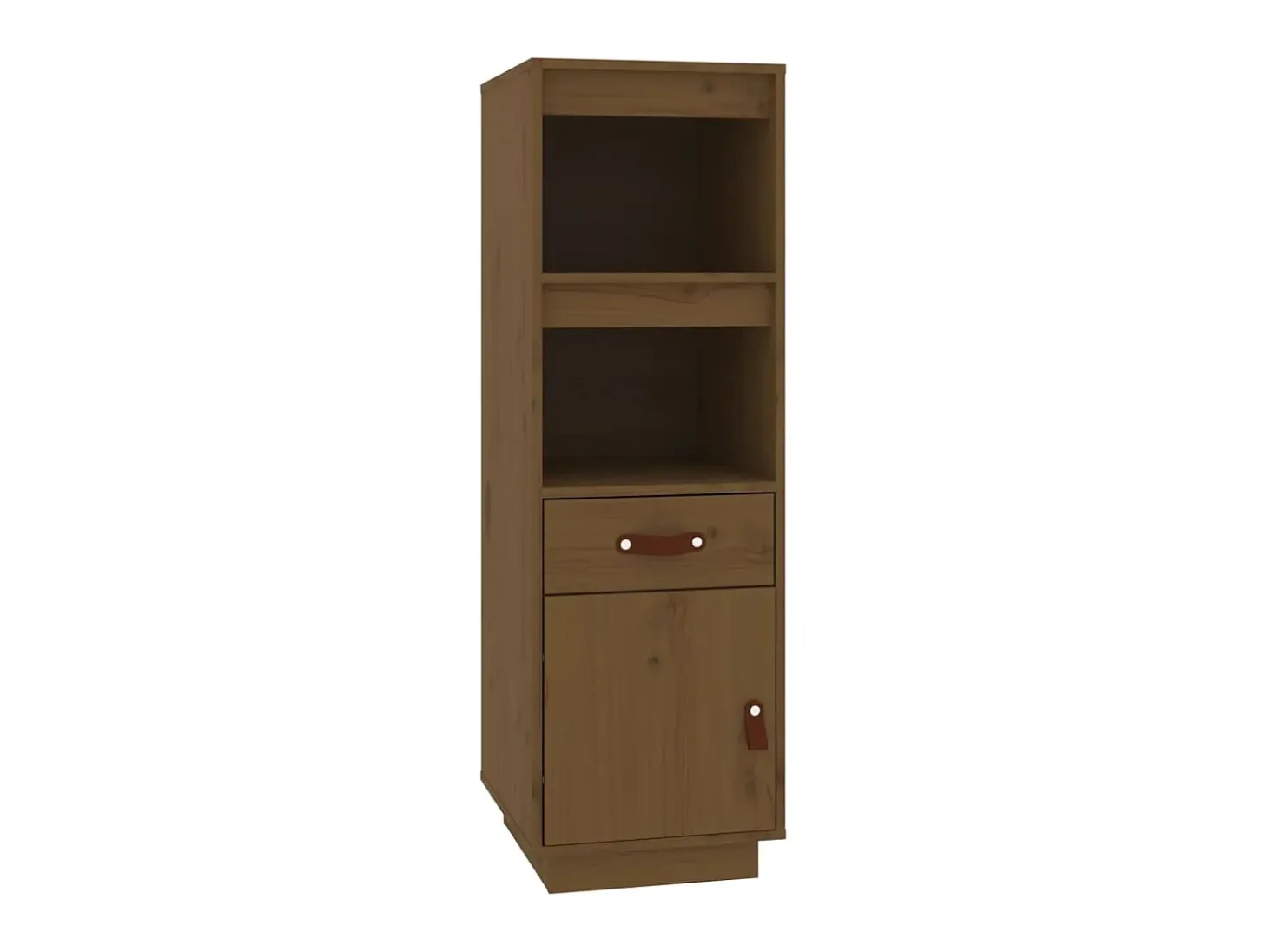 Aparador alto madera maciza de pino marrón miel 34x40x108,5 cm ES27815