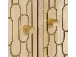 Aparador alto madera maciza de mango 60x33x100 cm