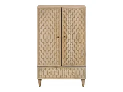 Aparador alto madera maciza de mango 60x33x100 cm