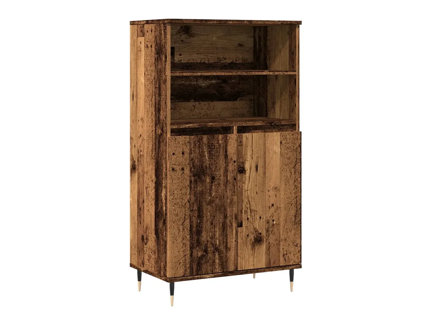 Aparador alto madera vieja 60x36x110 cm madera contrachapada