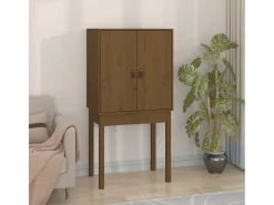 Aparador alto Marrón miel 60x40x120 cm Madera maciza de pino