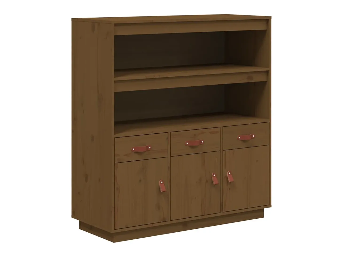 Aparador alto Marrón miel 100x40x108,5 cm Madera maciza de pino