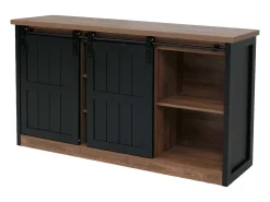 Aparador alto MCW-K75, marrón-negro