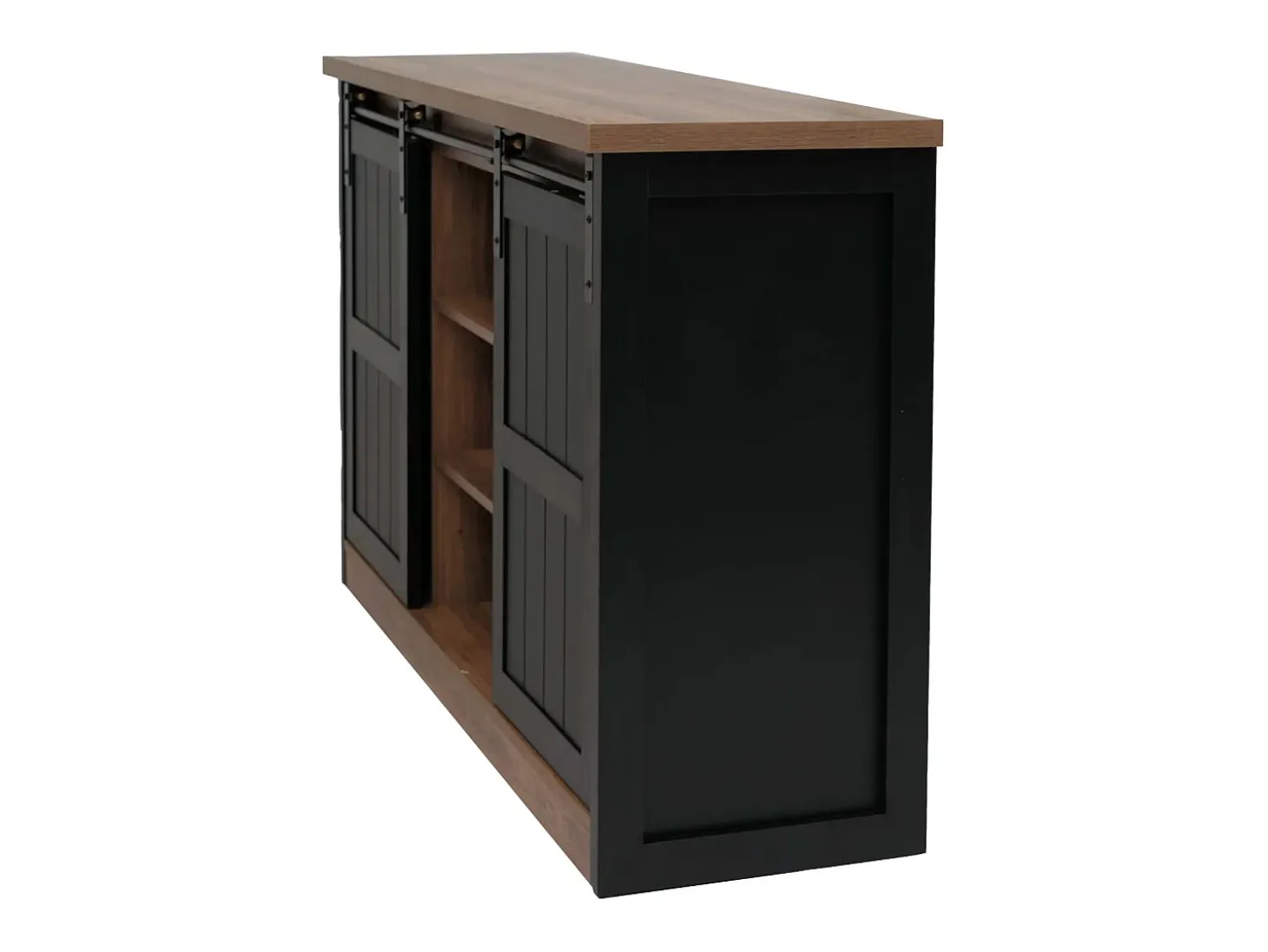 Aparador alto MCW-K75, marrón-negro