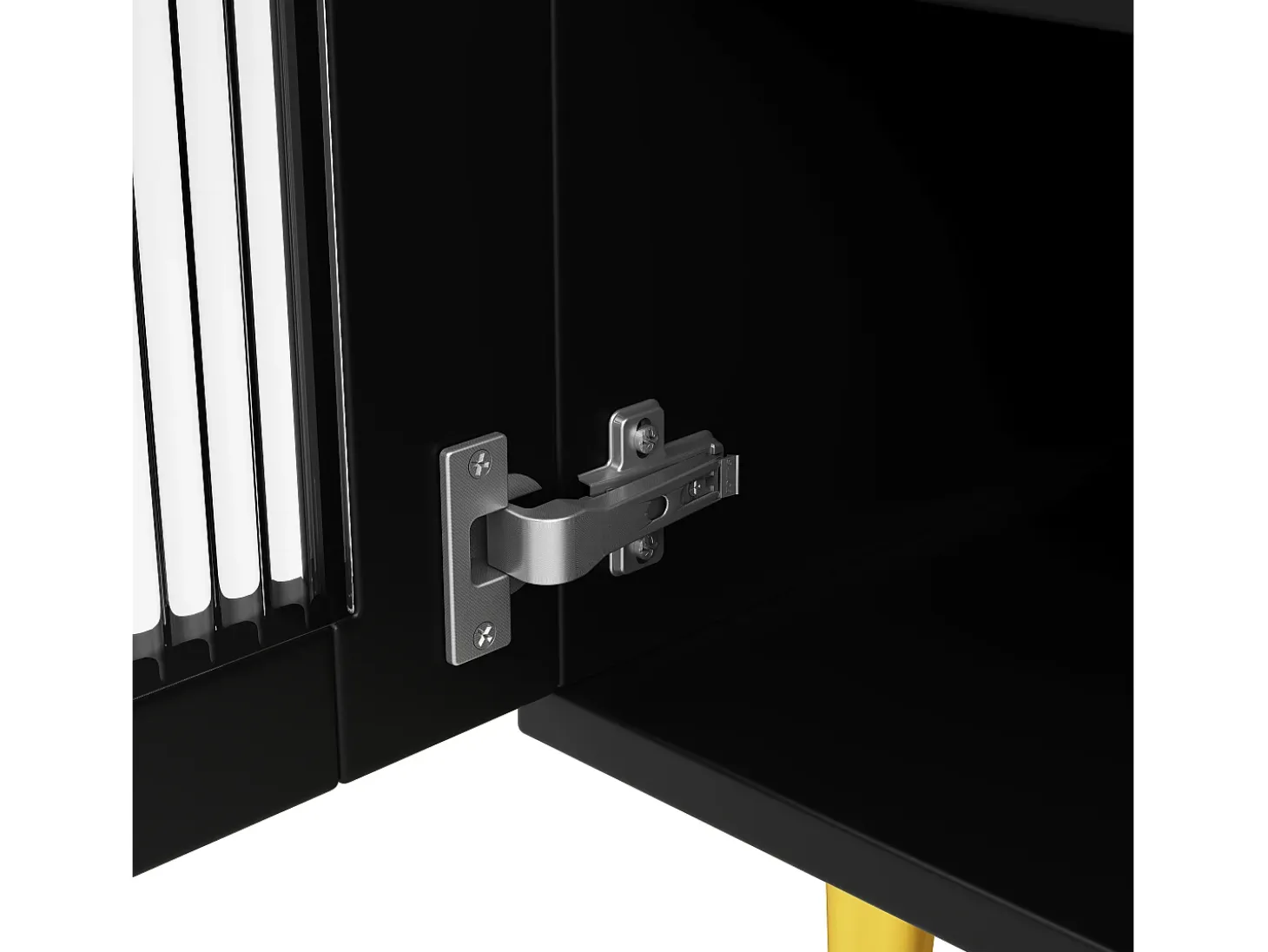 Aparador alto moderno - MDF - almacenamiento de varios niveles - Negro