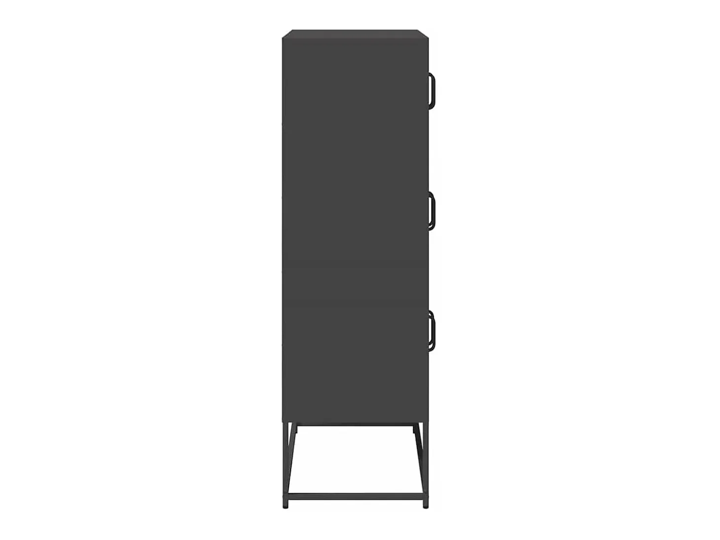 Aparador alto negro 68x39x123 cm acero
