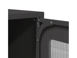 Aparador alto negro 68x39x123 cm acero