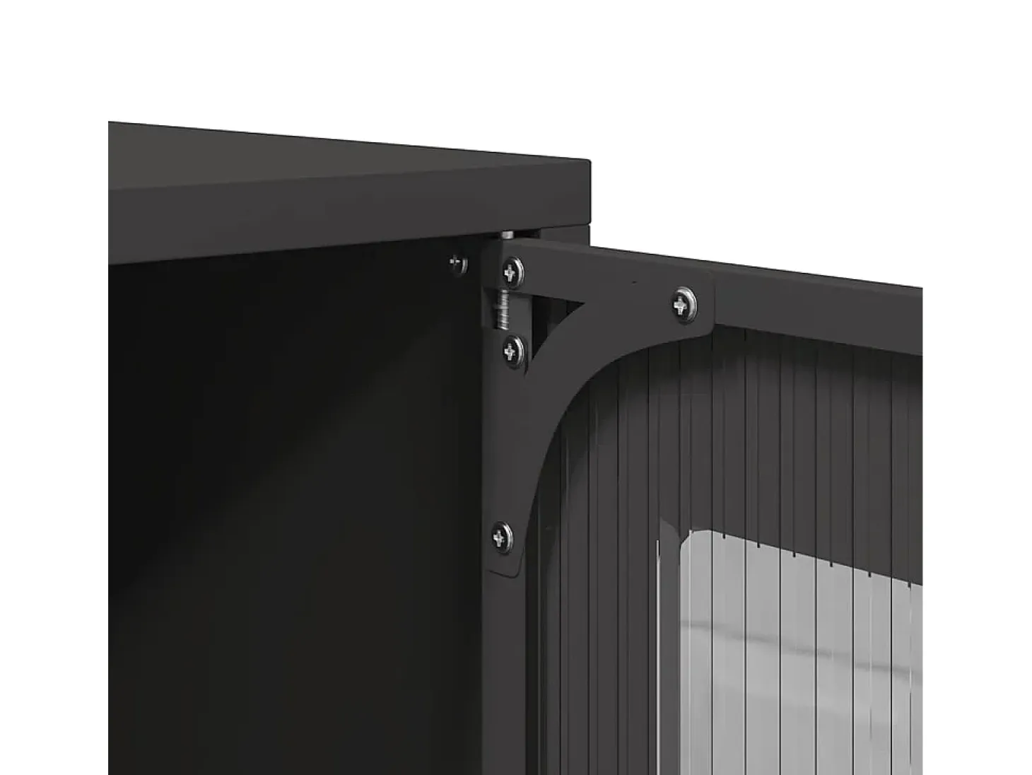 Aparador alto negro 68x39x123 cm acero